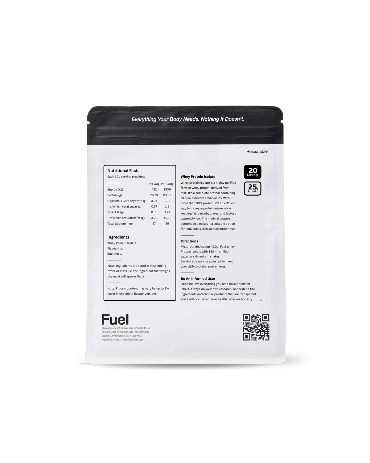 Whey Protein Isolate 600g